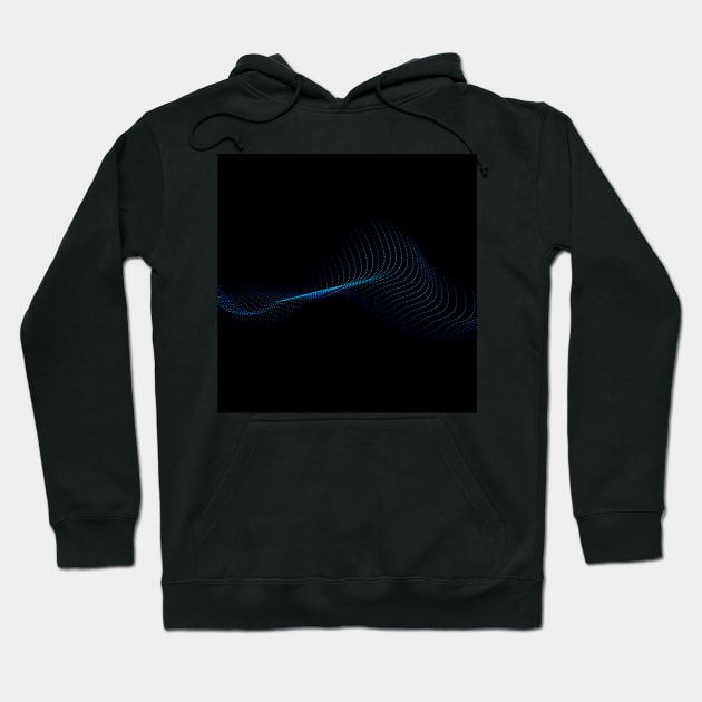 blue dotted wave Hoodie by stupidpotato1